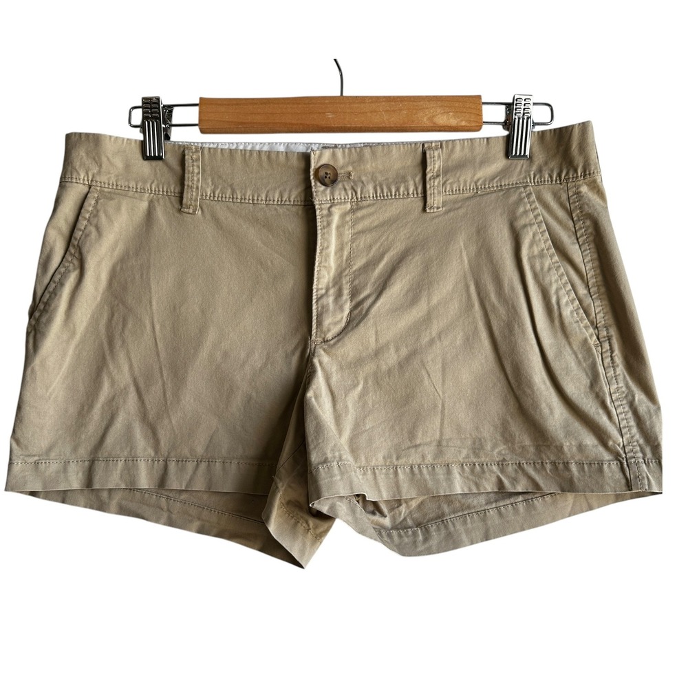 Old Navy Khaki Shorts Casual Preppy Summer Cotton Blend‎ Classic Size 8